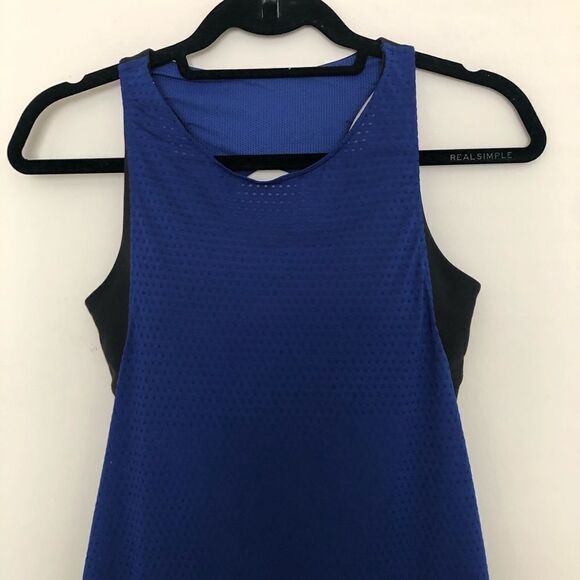 ATHLETA SCULPTEK REP SUPPORT TANK BLUE BLACK‎ SZ S - Picture 2 of 9
